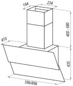 Вытяжка кухонная MAUNFELD Plym Light 60 (черный) - схема монтажа