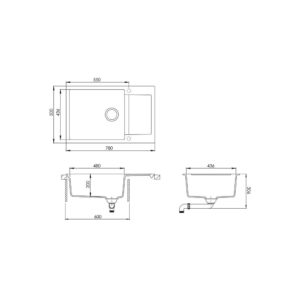Мойка AquaSanita Tesa plus SQT 105 221 AW light grey - Схема установки