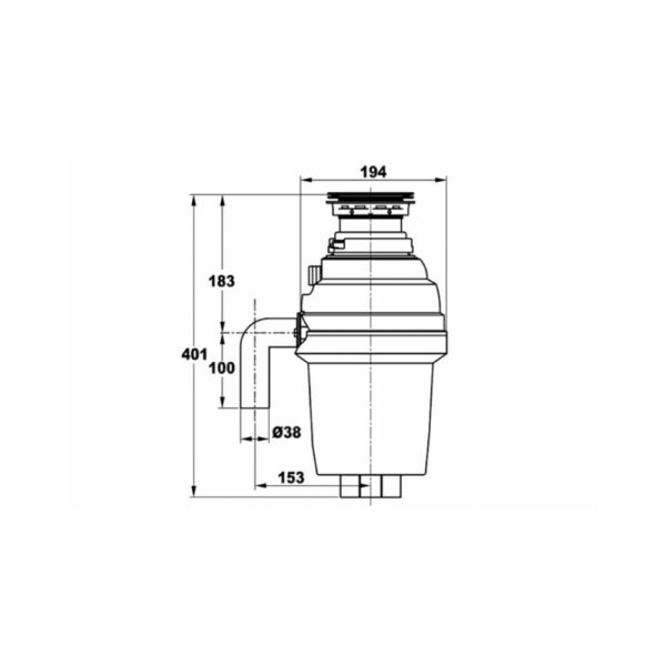 Измельчитель пищевых отходов ZORG ZR-75 D - схема