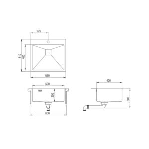Мойка AquaSanita Steel AIR 100 N - Схема установки