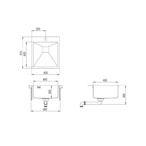 Мойка AquaSanita Steel AIR 100 X - Схема установки