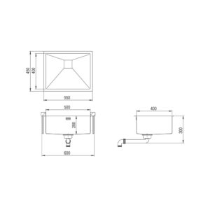 Мойка AquaSanita Steel DER 100 L - Схема установки