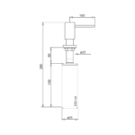 Дозатор встраиваемый в мойку Aquasanita DR-002 (сатин) - схема