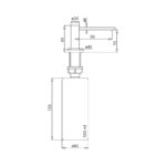 Дозатор встраиваемый в мойку Aquasanita DS-601 (черный)- схема
