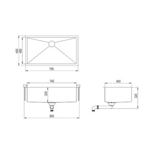 Мойка AquaSanita Steel ENN 100 B - Схема установки