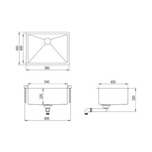 Мойка AquaSanita Steel ENN 100 L - Схема установки