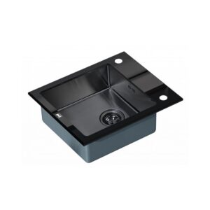 Мойка со стеклом ZorG GL 6051 black-grafit