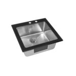 Мойка со стеклом ZorG GS 5553 black