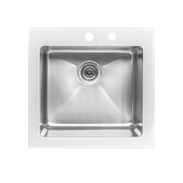 Мойка со стеклом ZorG GS 5553 white