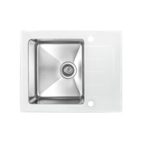 Мойка со стеклом ZorG GS 6250 white
