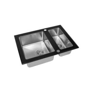 Мойка со стеклом ZorG GS 6750-2 black