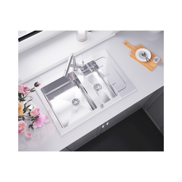 Мойка со стеклом ZorG GS 6250 white