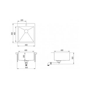 Мойка AquaSanita Steel LUNA 100 X - Схема установки