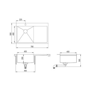 Мойка AquaSanita Steel LUNA 101 N-L - Схема установки