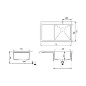 Мойка AquaSanita Steel LUNA 101 N-R - Схема установки