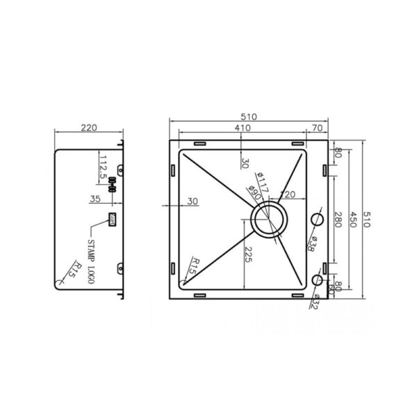 Мойка ZorG INOX RХ 5151