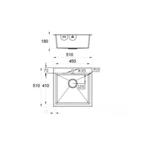 Мойка ZORG Steel Hammer SH R 5151 GLOW