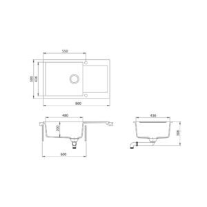 Мойка AquaSanita Tesa plus SQT 104 112 AW ora - Схема установки