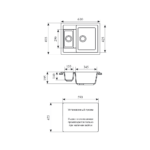 Мойка кухонная GS 21 328 бежевая - Схема установки