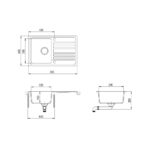 Мойка AquaSanita Notus SQ 101 221 AW light grey - Схема установки