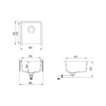 Мойка AquaSanita Arca SQA 101 202 W alumetallic - Схема установки