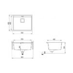Мойка AquaSanita Delicia SQD 100 601 AW black metallic - Схема установки