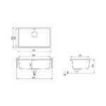 Мойка AquaSanita Delicia SQD 101 601 AW black metallic - Схема установки