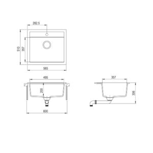 Мойка AquaSanita Quadro SQQ 100 202 W alumetallic - Схема установки