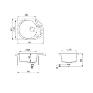 Мойка AquaSanita Clarus SR 102 120 AW cerrus - Схема установки