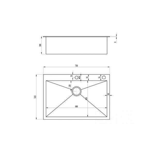 Мойка ZorG INOX Х 7551