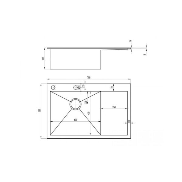Мойка ZorG INOX Х 7851 L