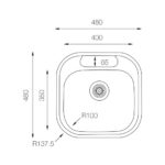 Мойка ZorG ZCL 4848 микродекор
