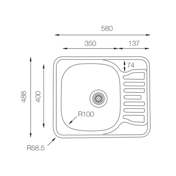 Мойка ZorG ZCL 5849 микродекор