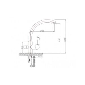 Смеситель для кухни ZorG ZR 314 YF-33 никель
