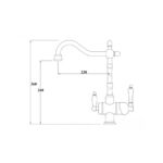 Смеситель для кухни ZorG ZR 326 YF сатин