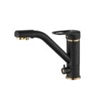 Смеситель для кухни ZorG Steel Hammer SH 321 черный + бронза