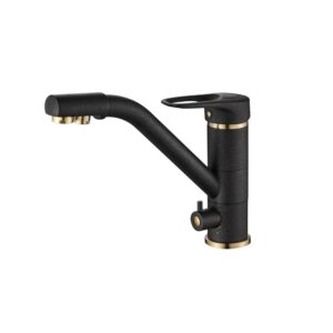 Смеситель для кухни ZorG Steel Hammer SH 321 черный + бронза
