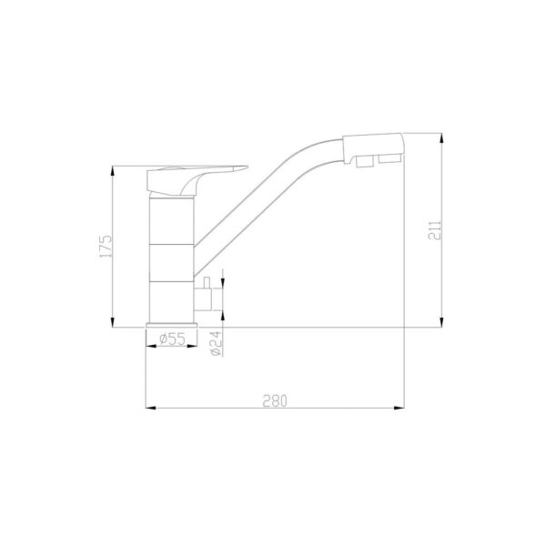 Смеситель для кухни ZorG Steel Hammer SH 321 сатин