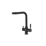 Смеситель для кухни ZorG Steel Hammer SH 552 черный + хром