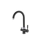 Смеситель для кухни ZorG Steel Hammer SH 713 черный + хром