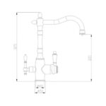 Смеситель для кухни ZorG Steel Hammer SH 812 бронза