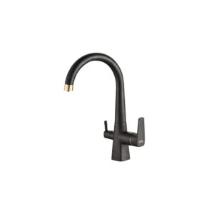 Смеситель для кухни ZorG Steel Hammer SH 819 черный + бронза