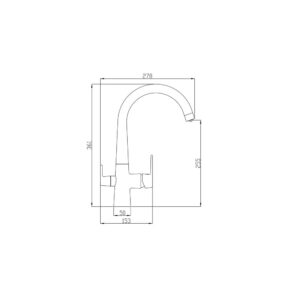 Смеситель для кухни ZorG Steel Hammer SH 819 черный + бронза