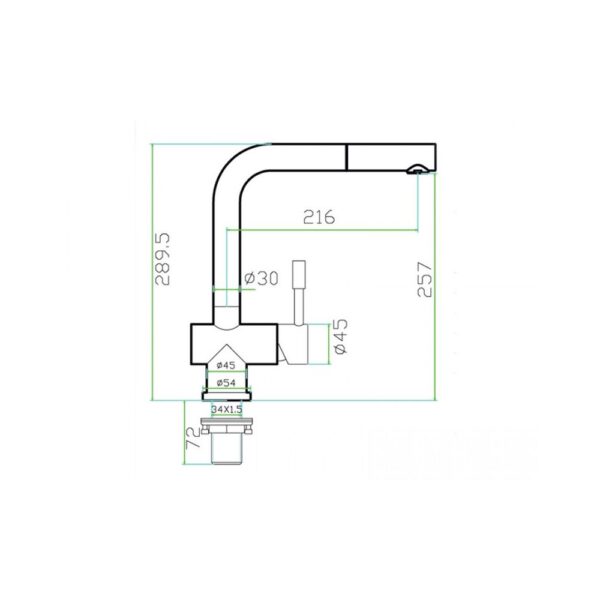 Смеситель для кухни ZorG INOX SZR 0912 VITIS с лейкой