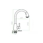 Смеситель для кухни ZorG INOX SZR 1951 CLARON с лейкой