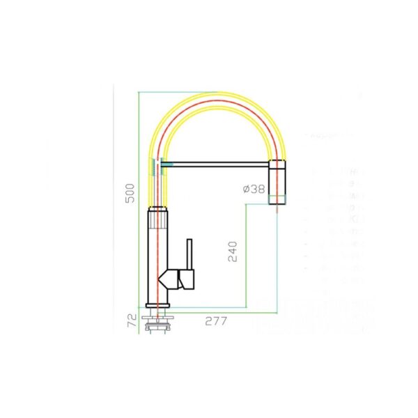 Смеситель для кухни ZorG INOX SZR 2141 MASTER с лейкой