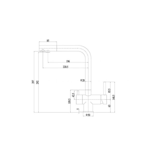 Смеситель для кухни ZorG INOX SZR 7039 GRAFIT