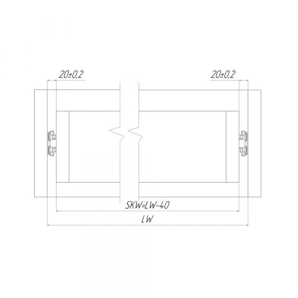 Направляющая шариковая усиленная AQ H53 (2.0/2.0/2.0) 100кг - схема